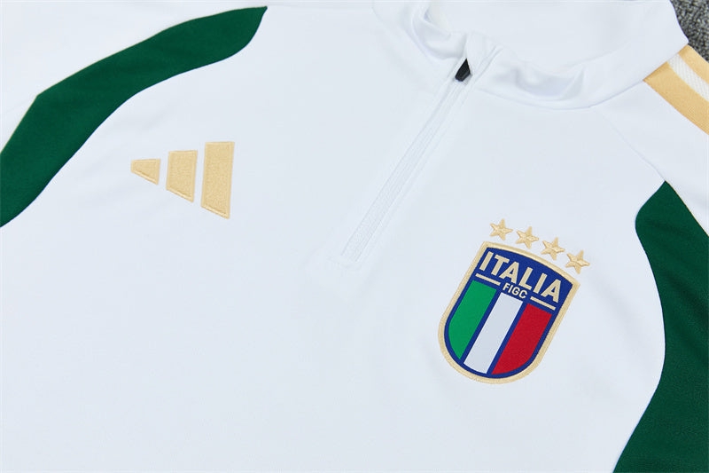 Italy Training Tracksuit Men/Kids 2026 2027 White-League Threads